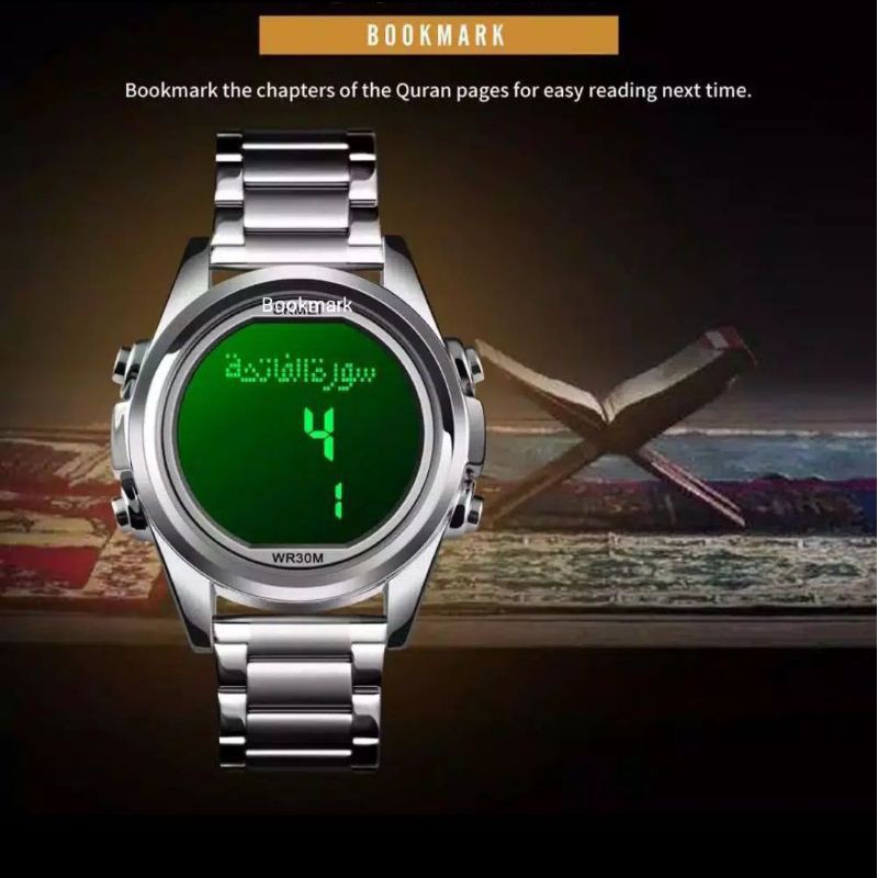Jam Tangan Pria  Arab  jam digital  Tahan Air Jam Tangan   SKAMEI Original petunjuk Arah Kiblat