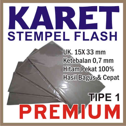 

KARET STEMPEL FLASH TIPE 1 PREMIUM