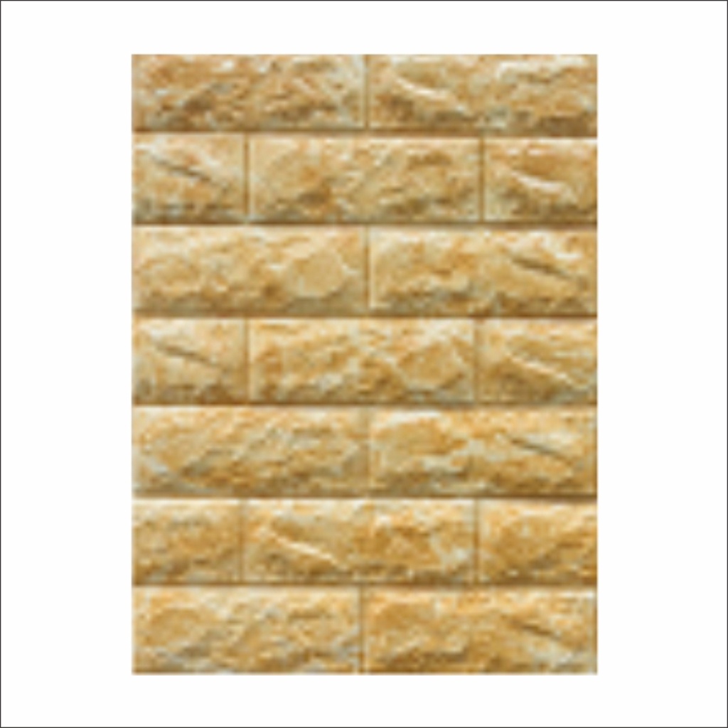 FAYES Wallpaper Dinding Foam 3D Kecil Motif Kayu & Bunga/ walpaper dinding Foam U96-BATUBATA GH05