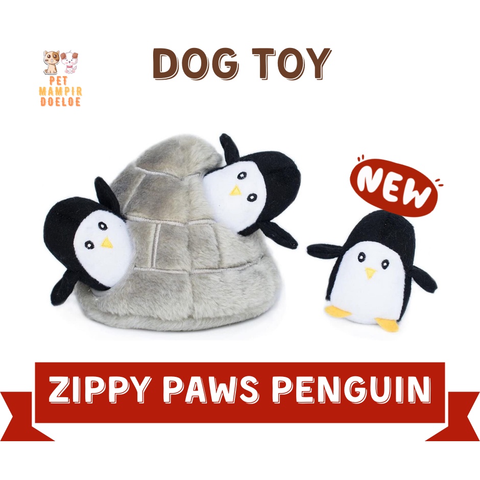 Mainan Anjing Boneka ZIPPY PAWS PENGUIN Dog Toys