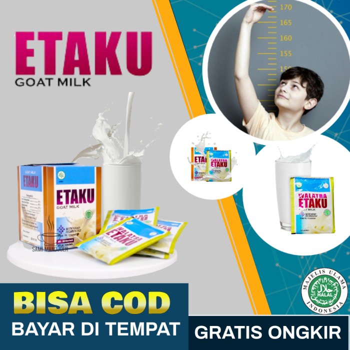 

ETAKU SUSU KAMBING ASLI - SUSU PENAMBAH TINGGI BADAN - PENINGGI BADAN