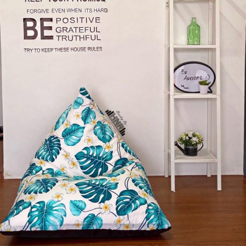 kursi santai bean bag triangel