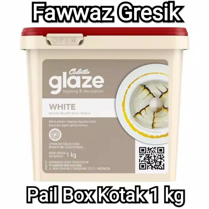 COLATTA GLAZE White Vanila 1Kg / GLAZE COLATTA White 1 Kg