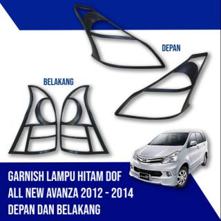 Garnish lampu depan dan belakang all new avanza hitam dof Garnish lampu depan dan belakang all new avanza hitam dof