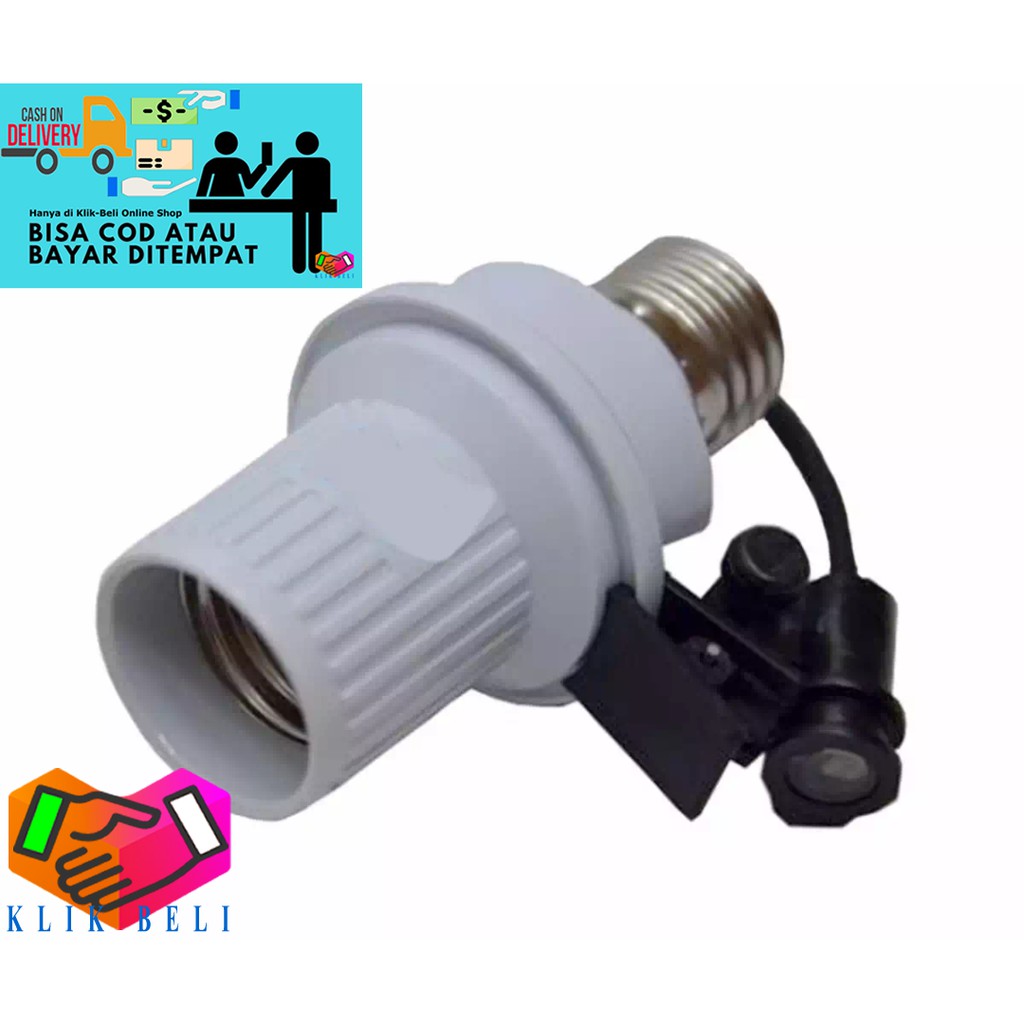 Fitting Sensor Lampu Otomatis E27 Fiting Menyala Lampu Otomatis Cahaya Siang Dan Malam