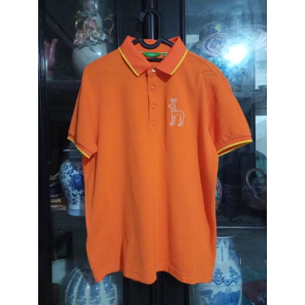 Hazzys Golf sport orange embroided polo shirt
