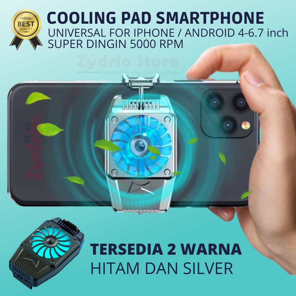 Fan Cooler HP / Pendingin Cooling Pad Smartphone Gaming iPhone Android