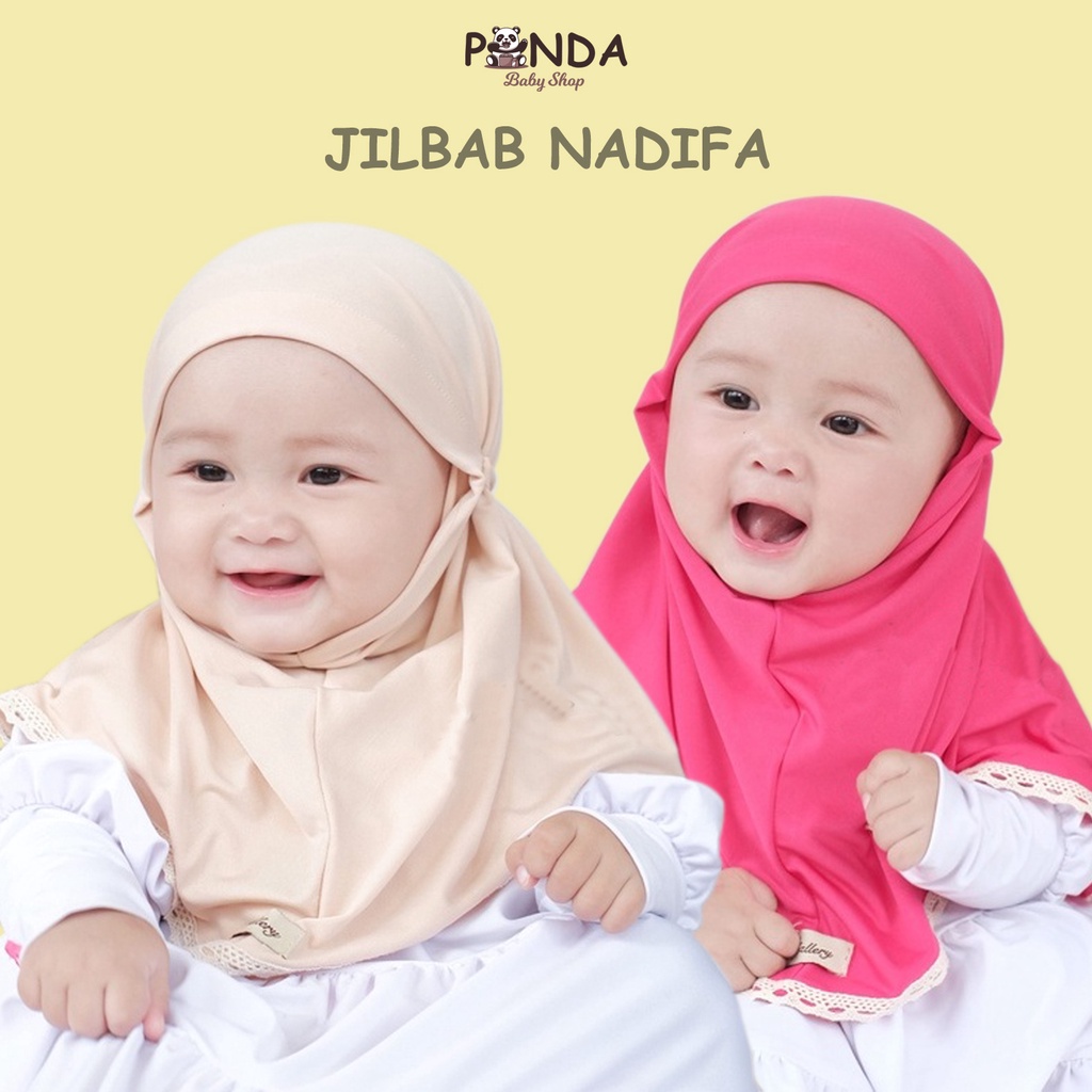Jilbab Anak Nadifa - Jilbab Hijab Pashmina Anak Bayi Instan Perempuan 1 2 Tahun Jersey SD TK