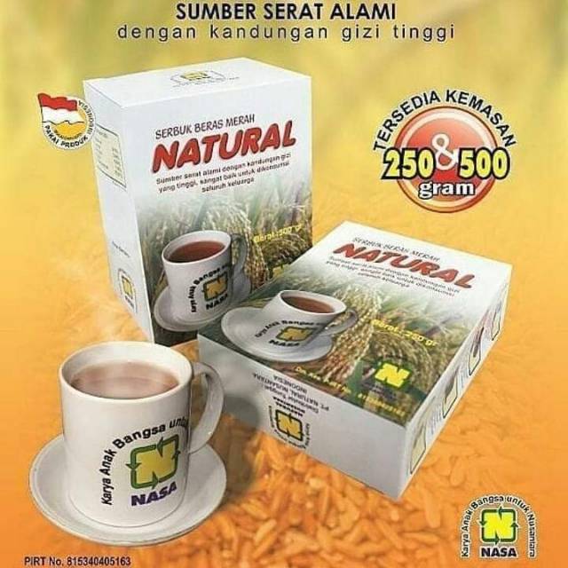 

Serbuk beras mera natural Nusantara (sbmn)ukuran 250g