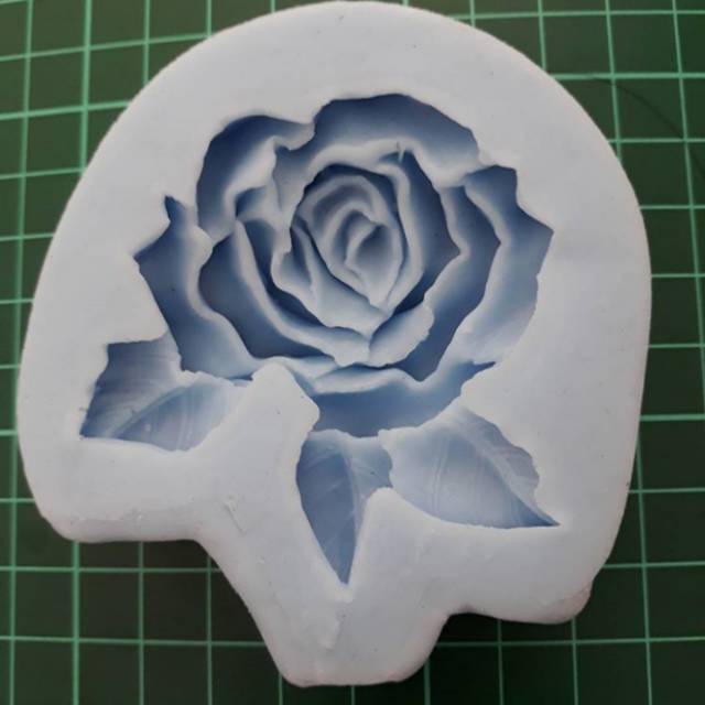 Cetakan silikon clay mawar daun besar