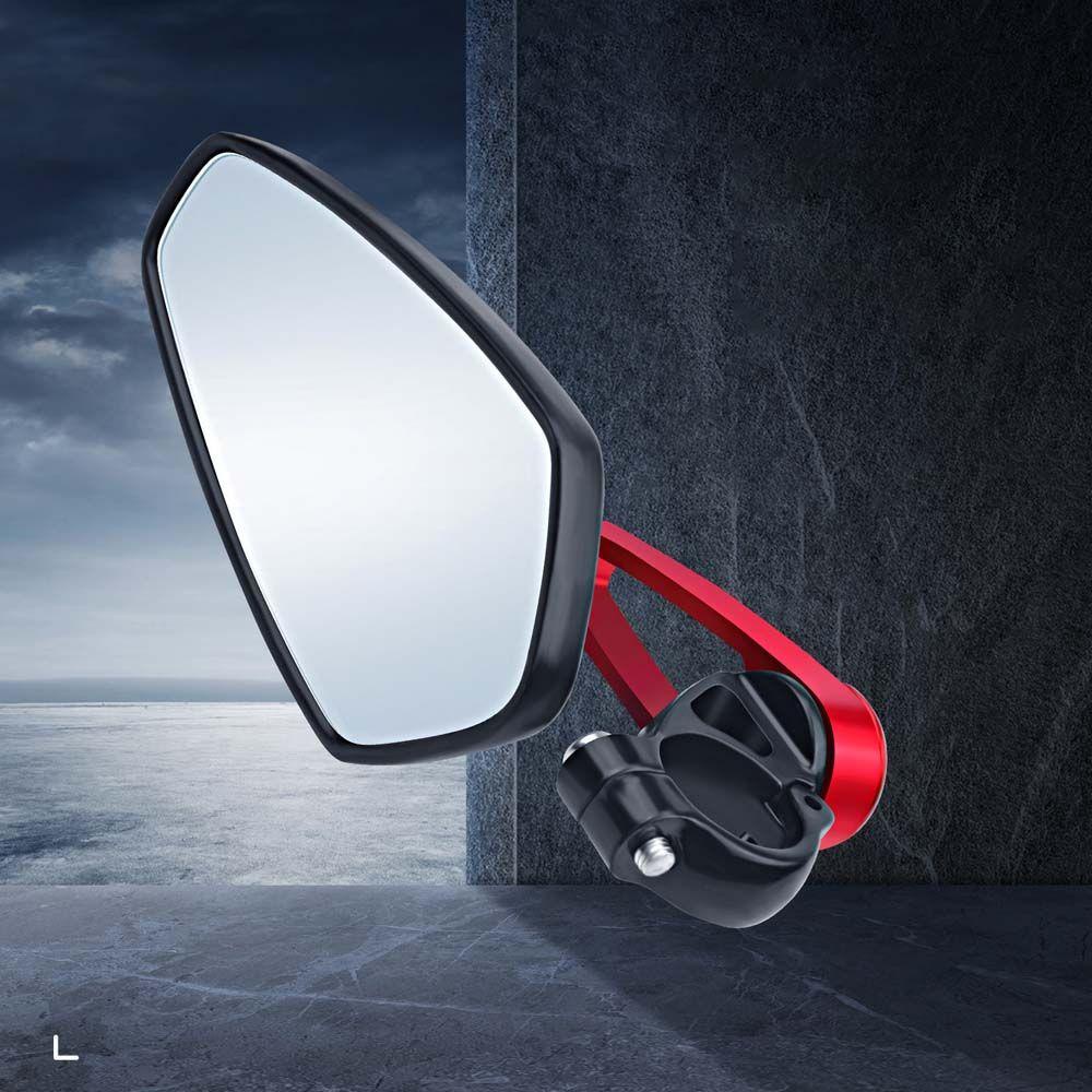 Lanfy Stang End Mirror 22mm Adjustable Stang Sepeda Blind Spot Mirror Motor Reflektif Kaca Spion Belakang