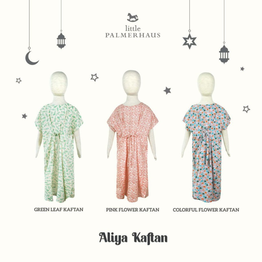 Little Palmerhaus Gamis ALIYA KAFTAN DRESS / Raya Collection Baju Muslim Anak Perempuan / Gamis