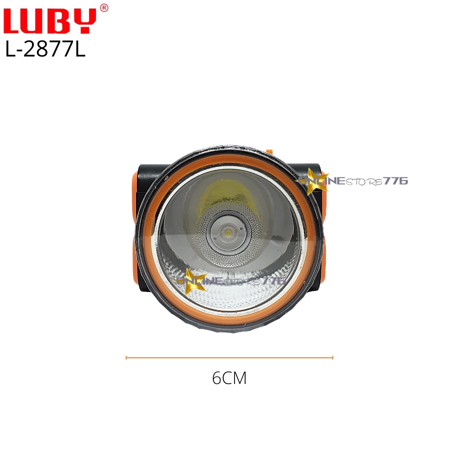 SENTER KEPALA / SENTER KEPALA LUBY L2877L 15WATT / HEADLAMP LUBY L2877 15WATT / 15W / SENTER KEPALA RECHARGEABLE / CAHAYA PUTIH