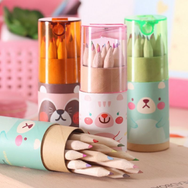 

Alat Tulis Korea 12 Pensil Warna Mini per Pak