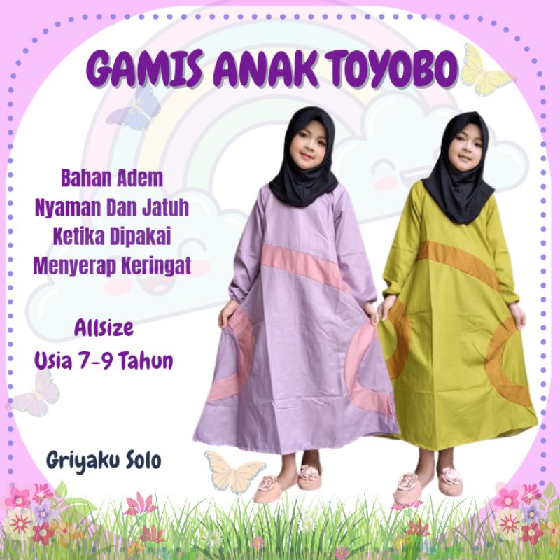 Gamis Anak Perempuan Gamis Anak Bahan Katun Toyobo Fodu Gamis Anak Kekinian Terbaru 2021 8 Tahun