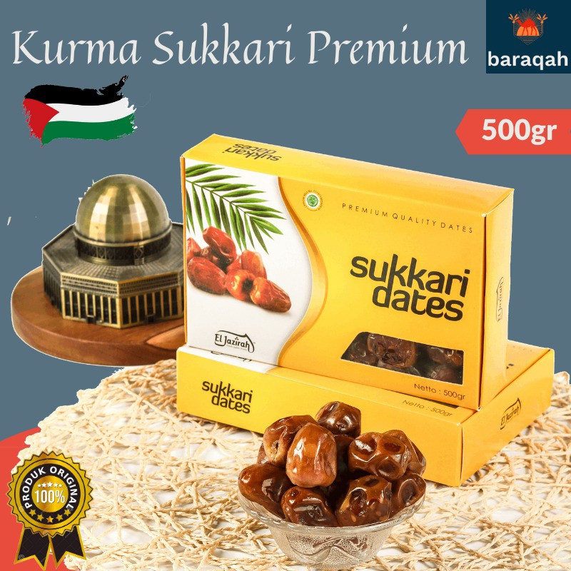 

Kurma Sukkari Sukari Asli Premium Eljazirah 500 Gram Murah