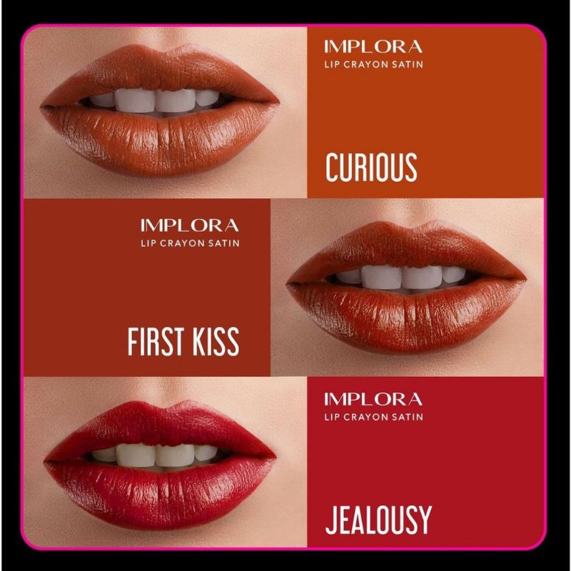 ❤️Miss Vinka❤️ Implora Lip Crayon Satin Original/Pewarna Bibir Satin Finish