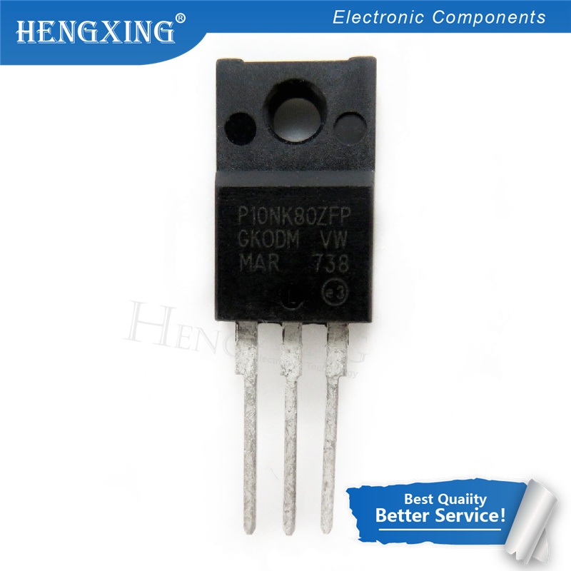100pcs Ic STP10NK80ZFP P10NK80ZFP 10N80 TO-220F 10A 800V