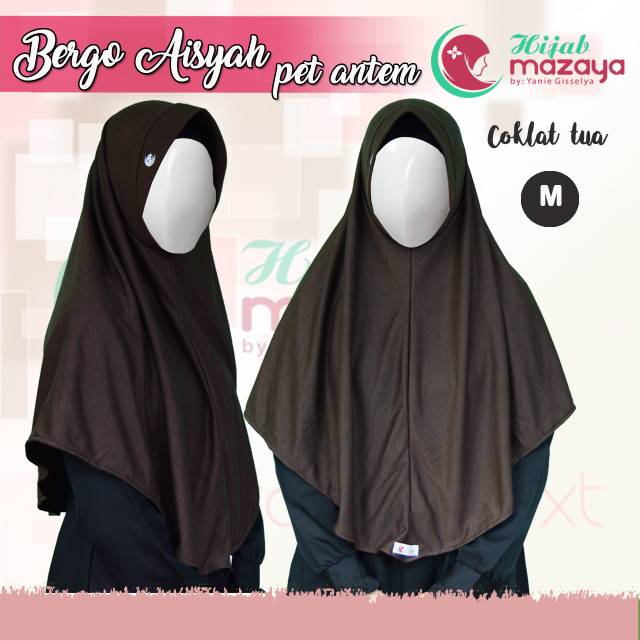 Bergo Aisyah Coklat tua (M)