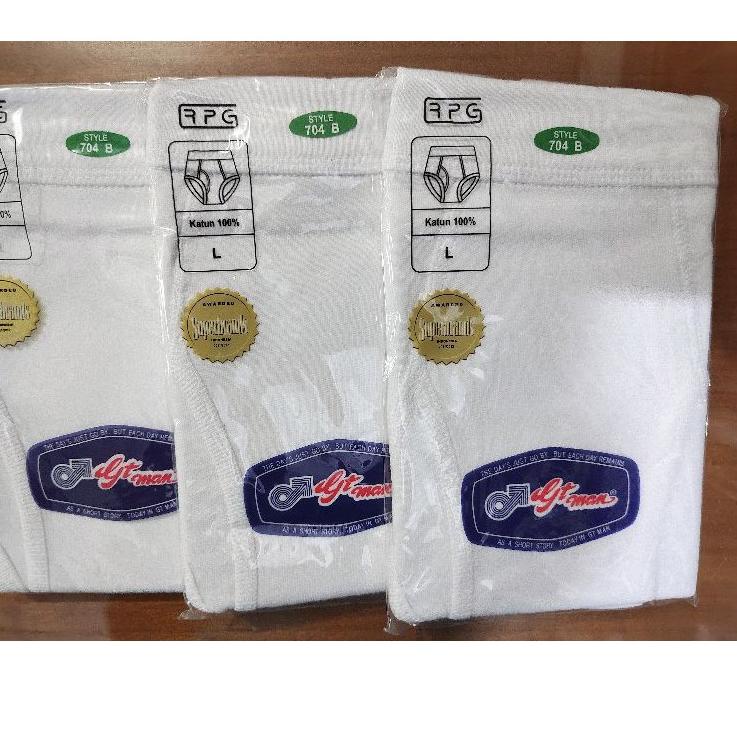 [IL1233]❆ CELANA DALAM GT MAN PUTIH 704 B  PUTIH KATUN  / CD GT MAN PUTIH 704 B PUTIH , PASTI ORI, P