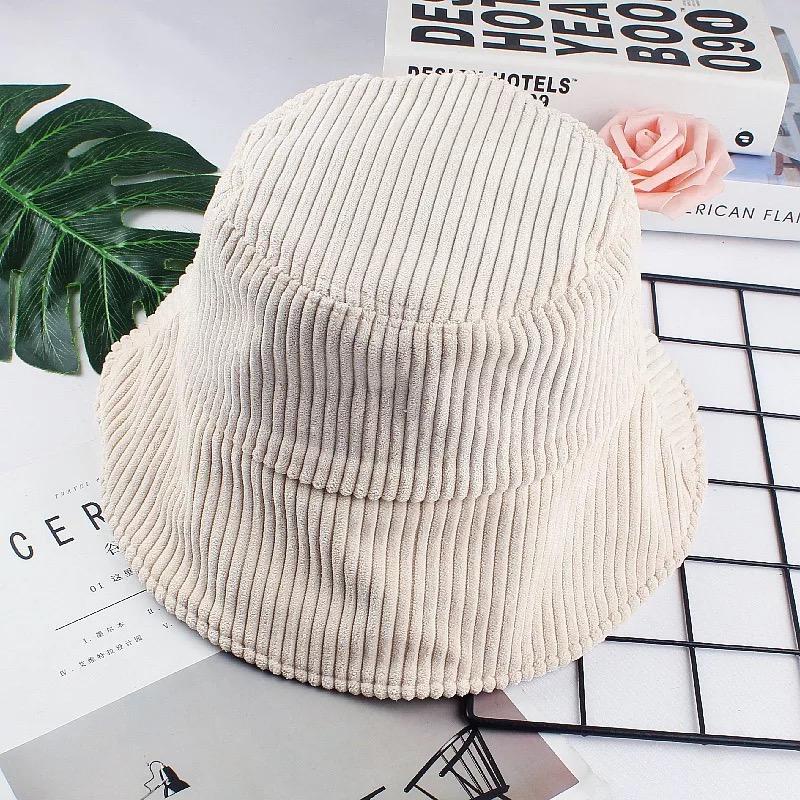 Topi Bucket Adjustable Bahan Corduroy Fleece Gaya Barat Untuk pria dan wanita / Bucket Corduroy Viral Bisa Bayar Di Tempat