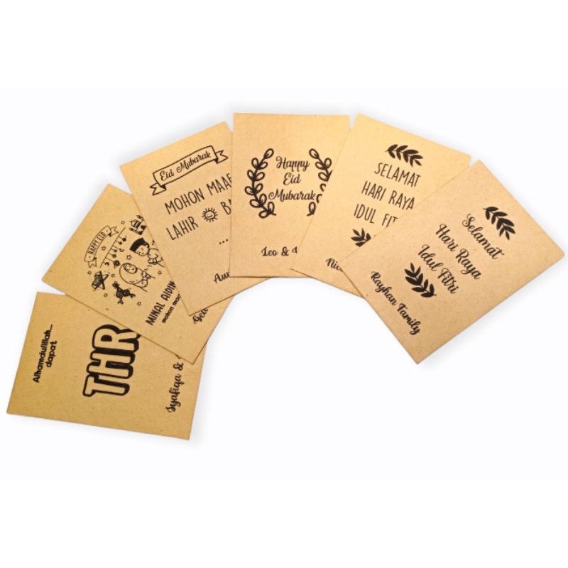 

Amplop Mini 6x9cm Angpao Lebaran Souvenir Rustic Custom Nama