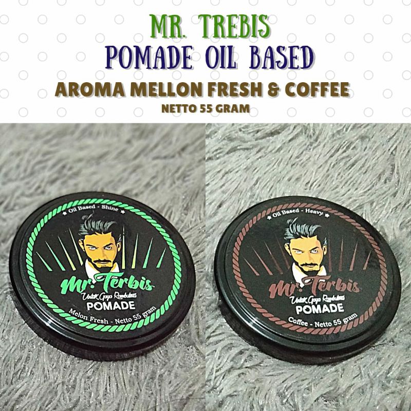 Grosir COD Pomade Oil Based Mr Trebis Minimal Order 20 Pcs Free Sisir 5 Pcs