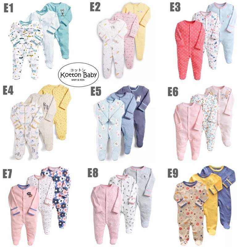 [ISI 3] 0-12bln PAKAIAN BAYI [Kualitas Impor] BAJU ANAK JUMPER JUMPSUIT ROMPER PEREMPUAN Catalog ZF E