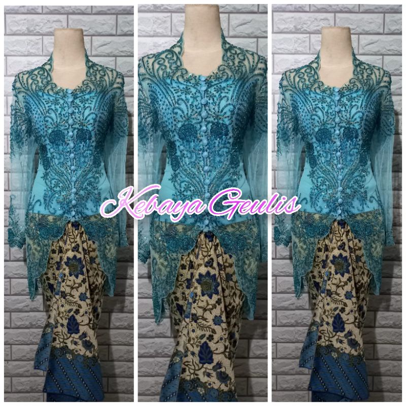 set kebaya pesta modern kebaya ibu besan/ibu hajat dan rok lilit