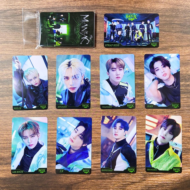 9 Pcs / set Kartu Pos Foto Stray Kids Bahan PVC Untuk Koleksi