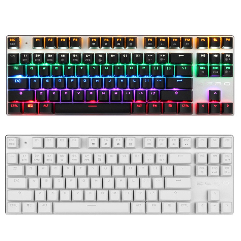 Usb Mix Light Blue Switch Gaming Mechanical Keyboard 87 Keys For Tablet Desktop Shopee Indonesia