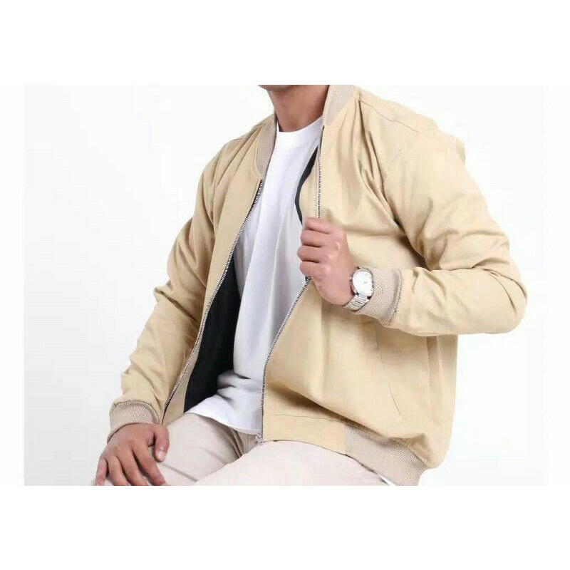 Jaket pria - jaket canvas pria original xperfect - cream