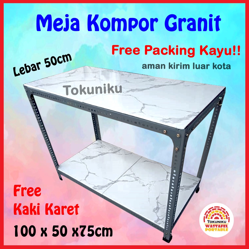 Jual Meja Kompor 2 Susun Rak Besi 2 Susun Tempat Kompor Meja Dapur ...