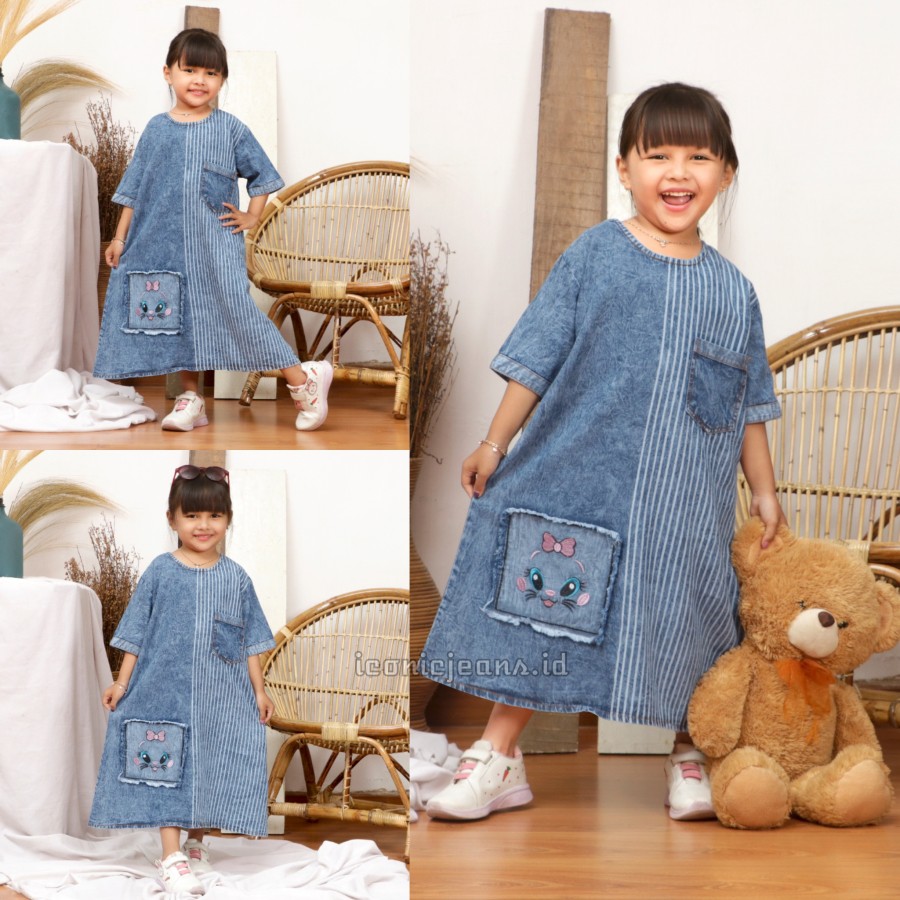 DENIM DRESS KIDS // DRESS JEANS ANAK