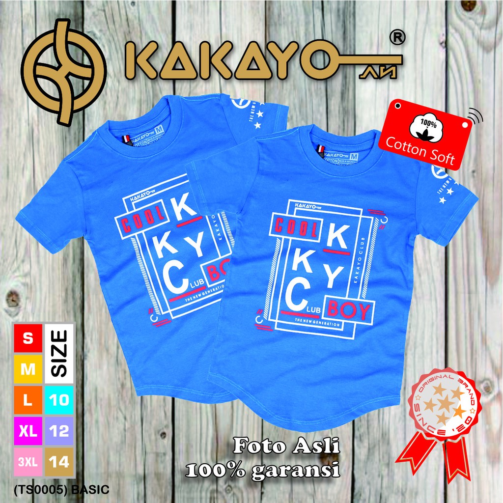 Kakayo Kids  /Kaos Anak laki/Muslim/Atasan/Baju anak cowok//pakaian anak/Bahan Katun 30s