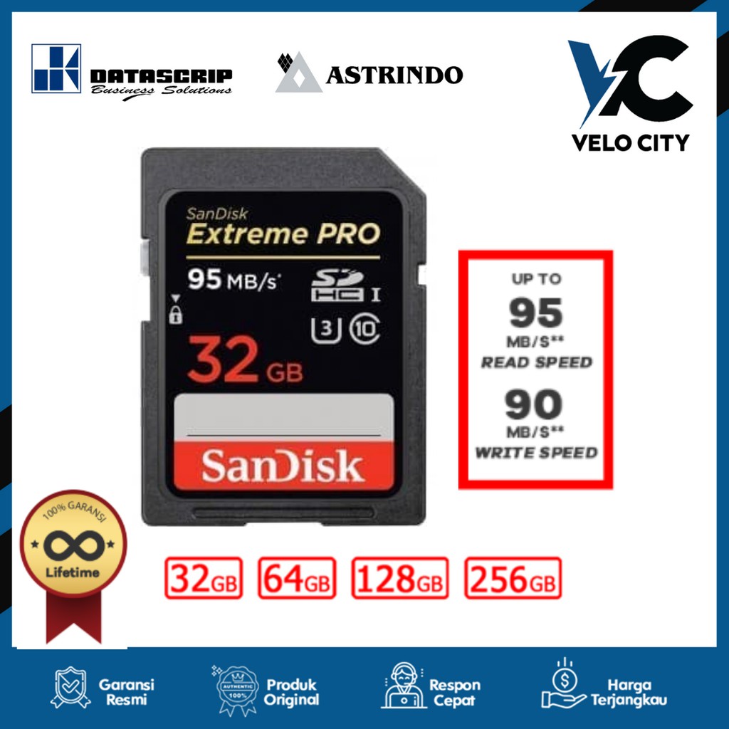 SD Card SanDisk Extreme PRO SDHC/SDXC UHS-I SD Card 32GB up to 95Mbps