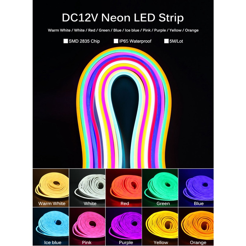 DRL Neon Flexible softled Drl 12 Volt Waterproof 5 Meter Anti air XWB