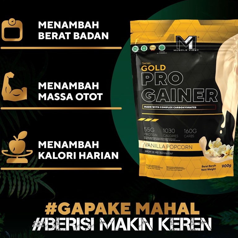 M1 Muscle First Gold Pro Gainer 6 Lbs 6lb 2721g BPOM Halal