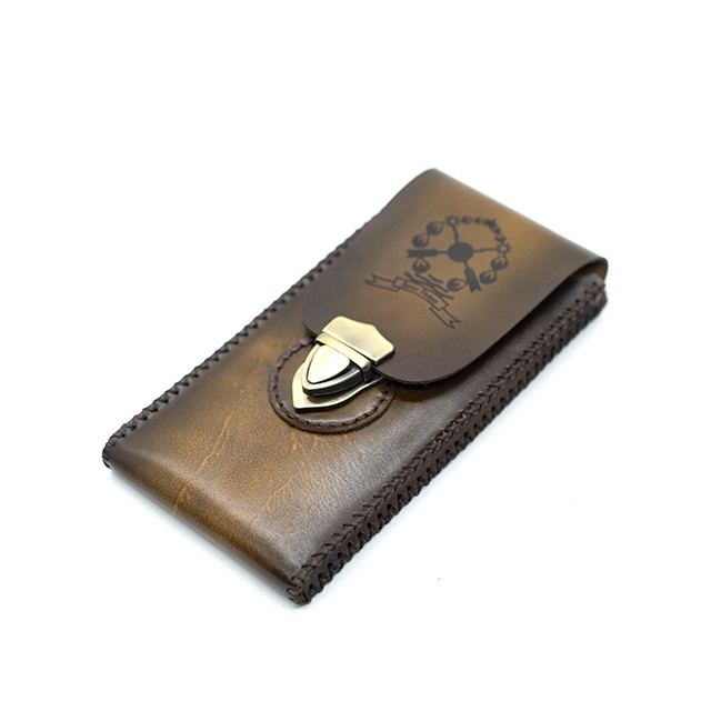 Jayuwan DHP Dompet Hp Bahan Full Kulit Asli handmade free ukir nama atau logo
