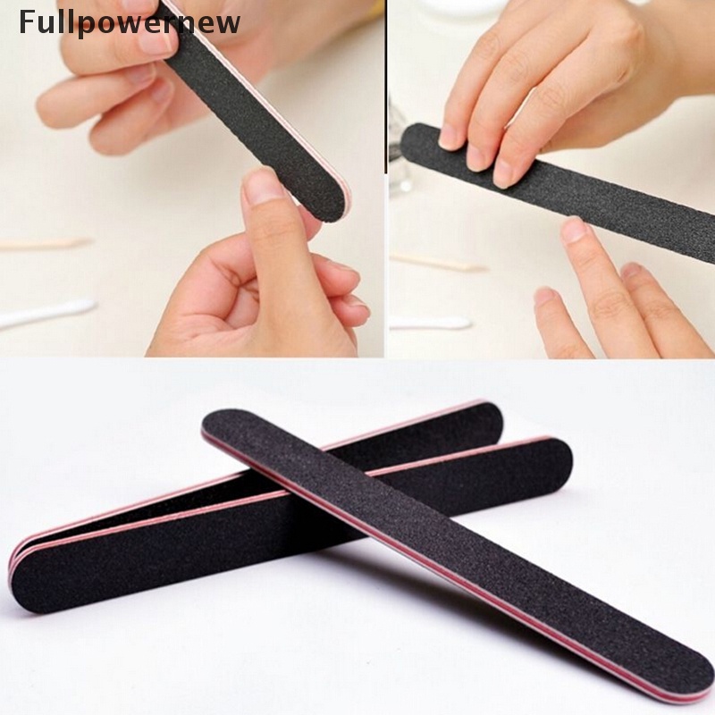 [FULL] 1 PCs New Black Double Sided Nail Art Manicure Sanding File Buffer Grits 100/180