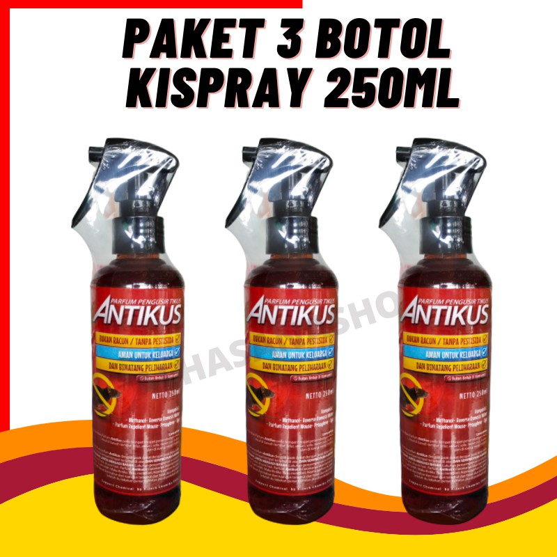 [BISA COD[ PAKET 3 BOTOL SEMPROT PENGUSIR TIKUS/PARFUM USIR TIKUS AMPUH 250ML/ANTIKUS PENGUSIR AMPUH