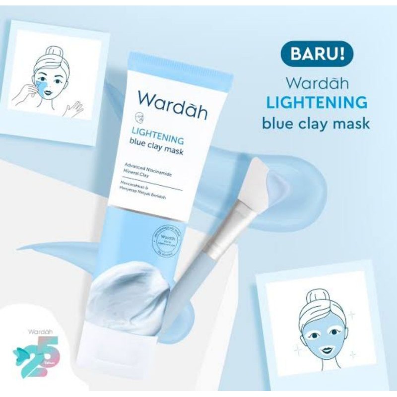 ❣️Rakkistore99❣️Wardah Lightening Blue Clay Mask 50g (100% Original)