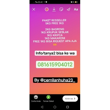 

PAKET USAHA BY @CEMILANHUHA23_