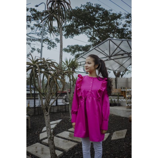 Tunik Blouse by Keenanthi / Blouse Fanta / Atasan Anak / Atasan Wanita / Atasan Fuschia / Atasan Magenta