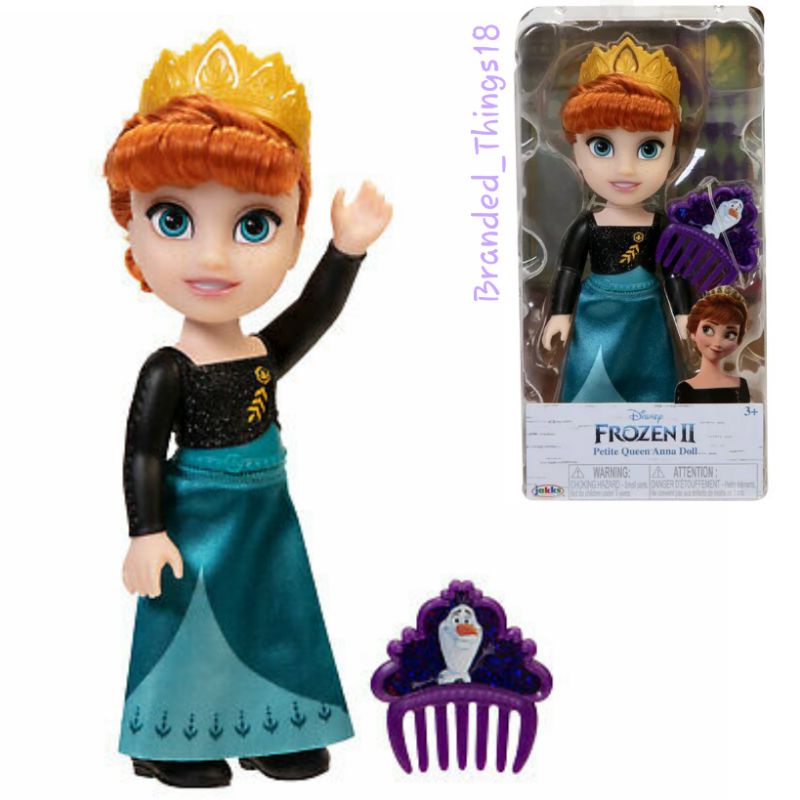 Disney Frozen II Anna Petite Doll Princess Jakks Original Boneka Frozen 2 Elsa Anna Olaf Mainan Anak
