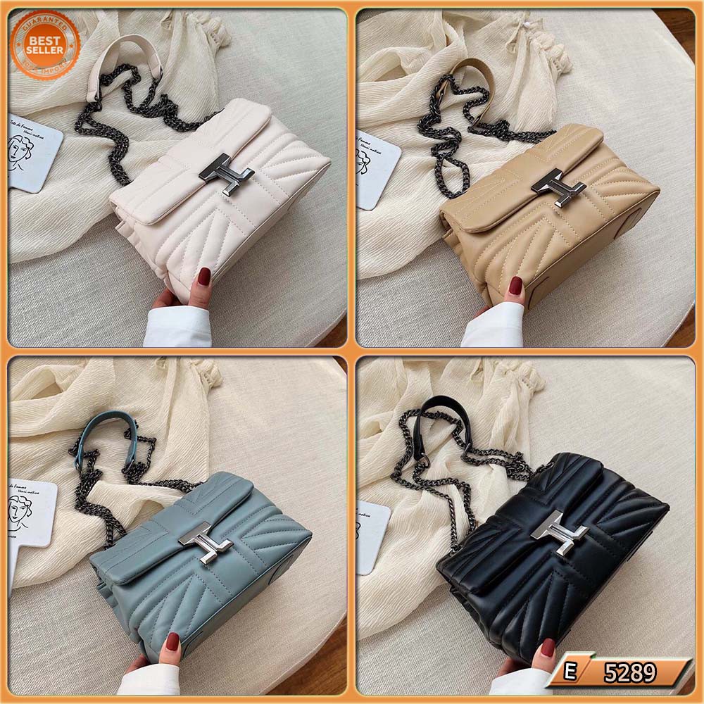 ⏩TBS⏪ E 5289 (1KG BISA 2PCS) TAS SELEMPANG WANITA MOTIF TALI RANTAI TAS HANGOUT IMPORT TERBARU