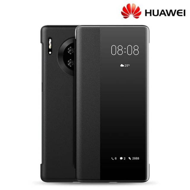 [Luxury] Clear View Flip Case Huawei Mate 30 - Mate 30 Pro