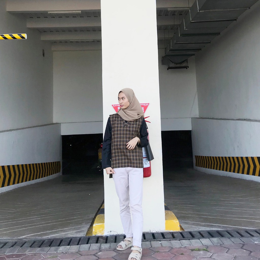 Outer Wanita - Vest Crop Top - Vest Wanita - Vest Korean Style