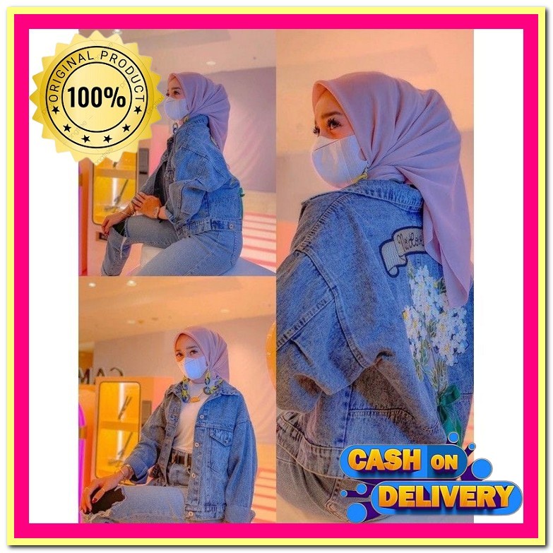 Jaket Jeans Kekinian Wanita Import Jins Levis Murah Denim Cewek J Fj650 Jaket Jeans Crop [ Jaket Jea