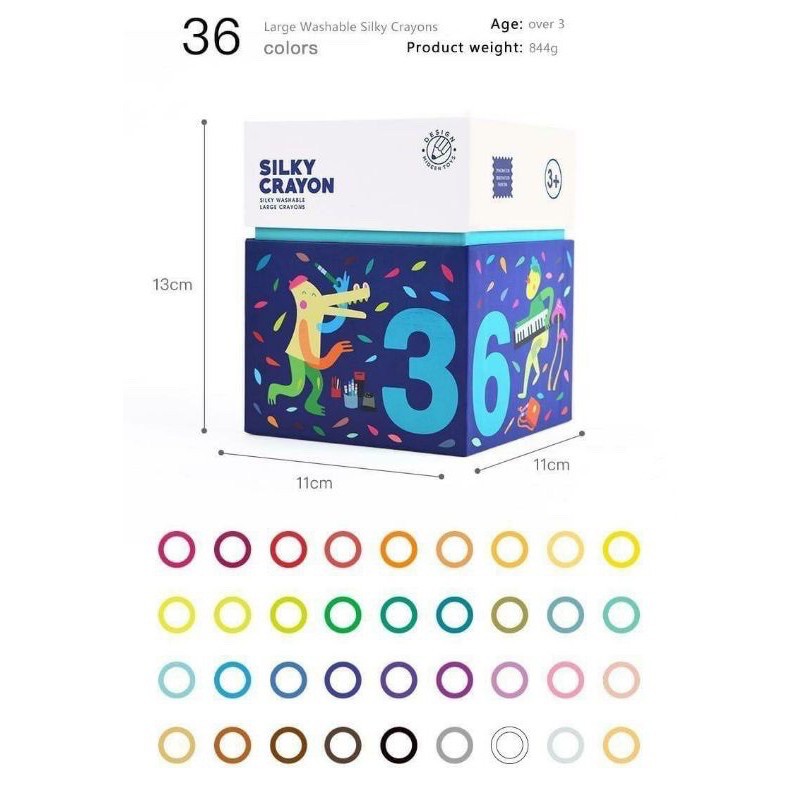 

Mideer Washable Silky Crayon (isi 36 colours)